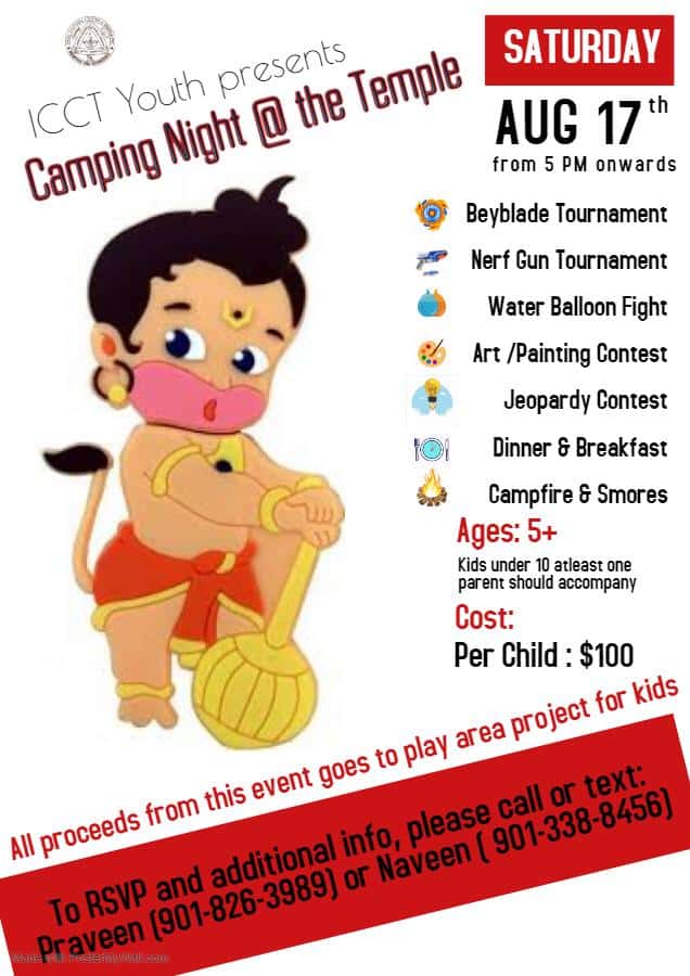 Camping Night at ICCT for Kids