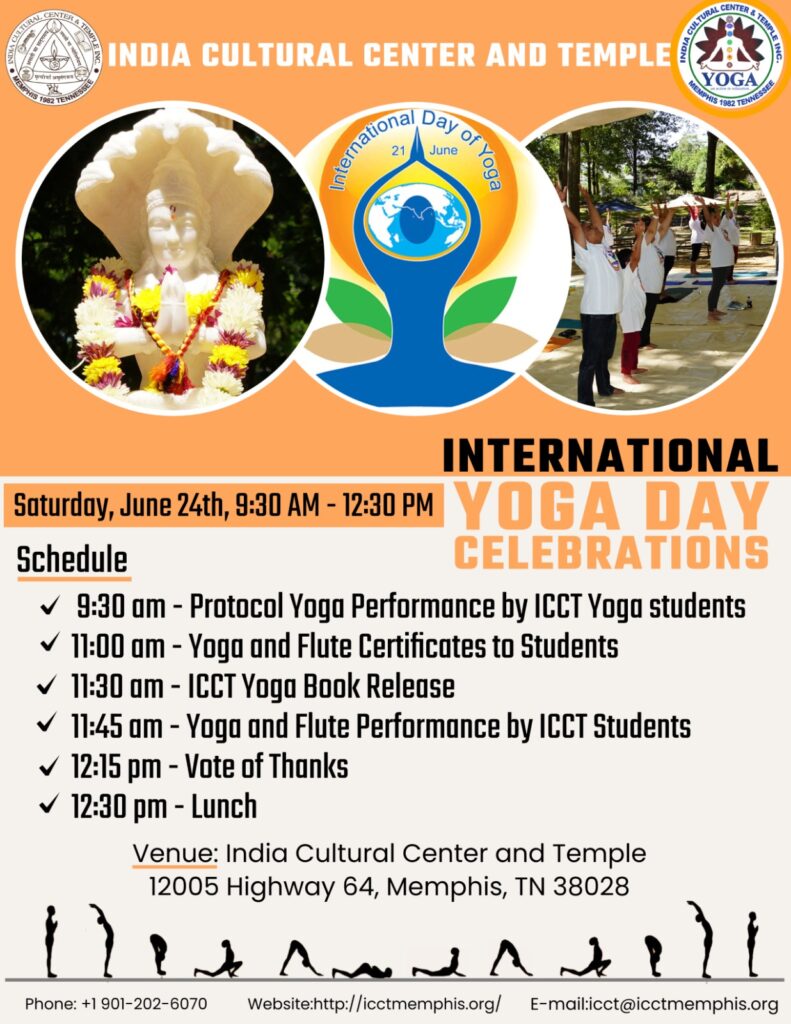 International Yoga Day Celebrations 2023 – India Cultural Center and Temple