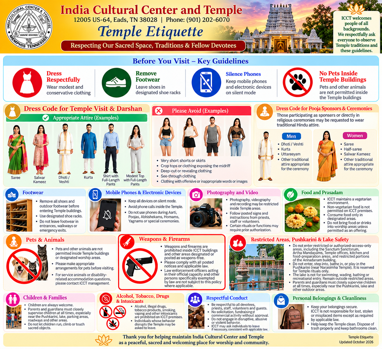 ICCT Temple Etiquette Guide